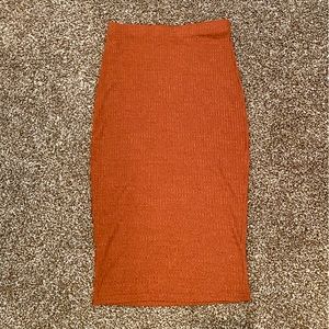 Burnt Orange Knit Skirt